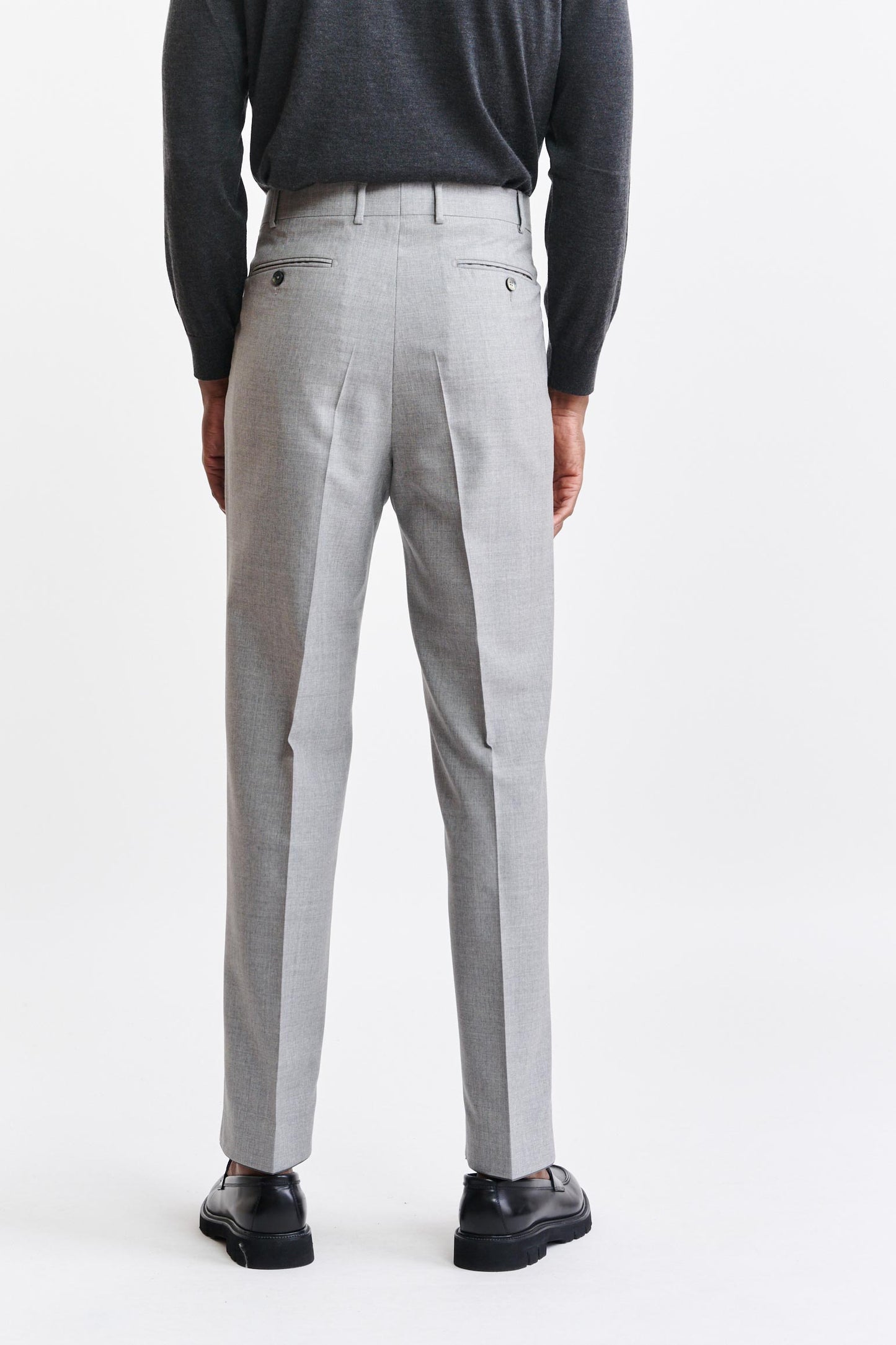 Light Grey 100% Wool Ronas Trousers Capri