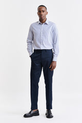 Dark Blue 100% Cotton Farley Trousers Cashmere Cotton