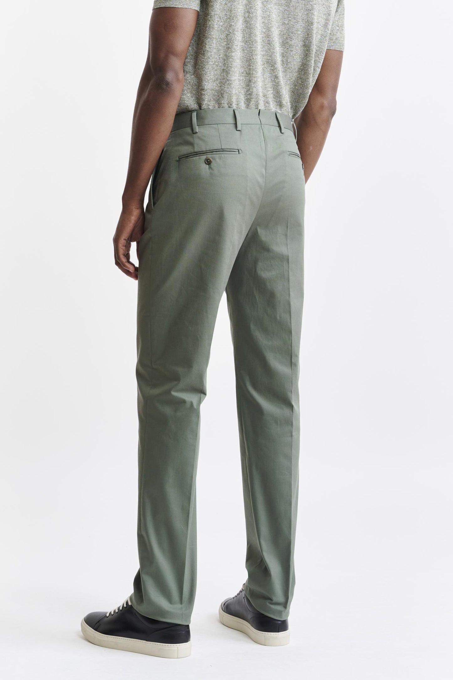 Green Cotton Xander Trousers Cashmere Cotton