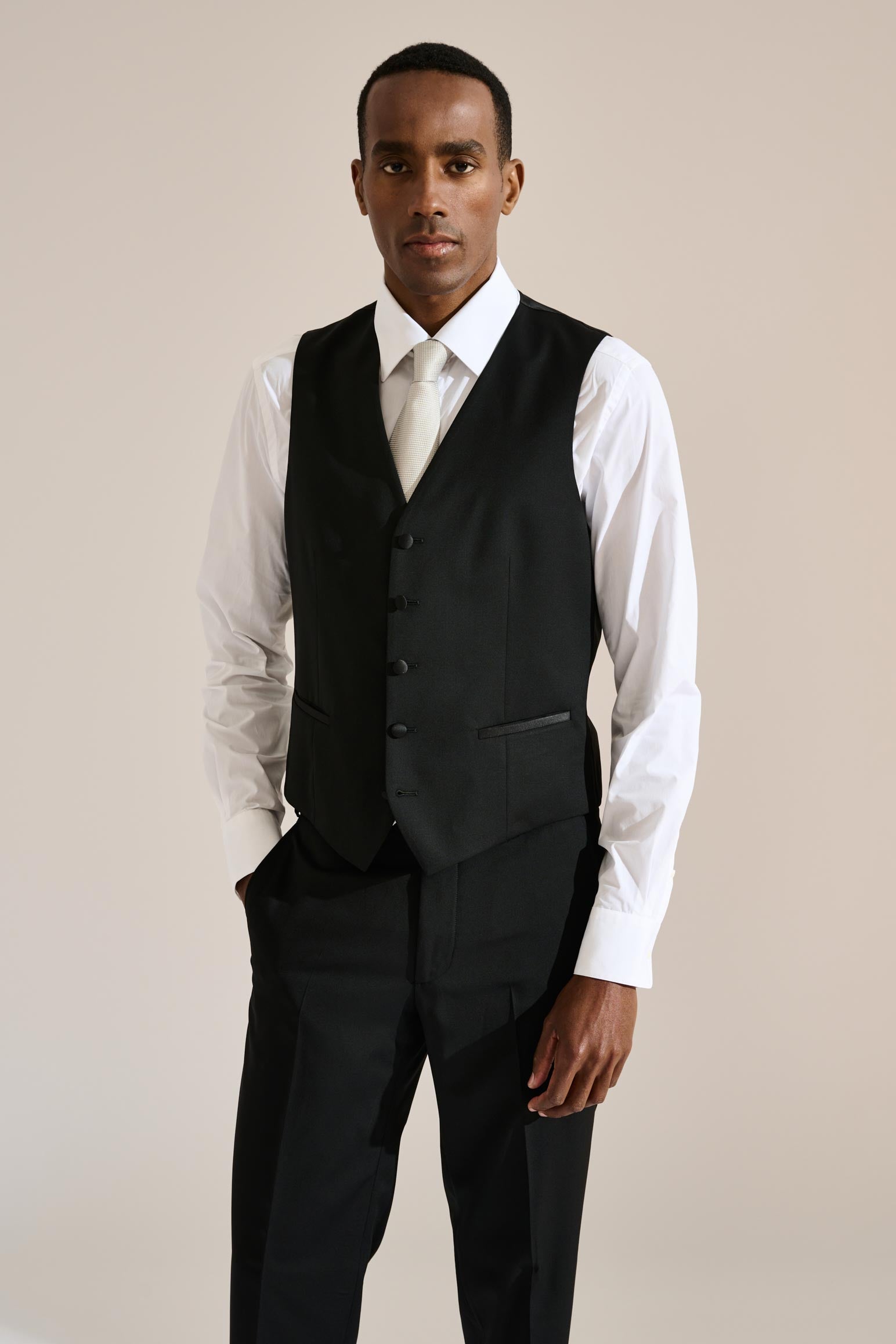 Black Avon Formal Waistcoat