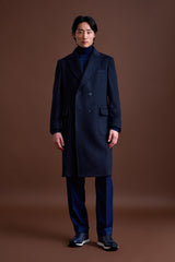 Navy 100% Cashmere Guildford Overcoat Zeus - View 1
