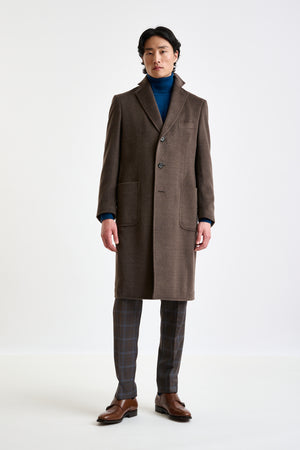 Dark Brown Wool Lincoln Overcoat Zeus - View 2