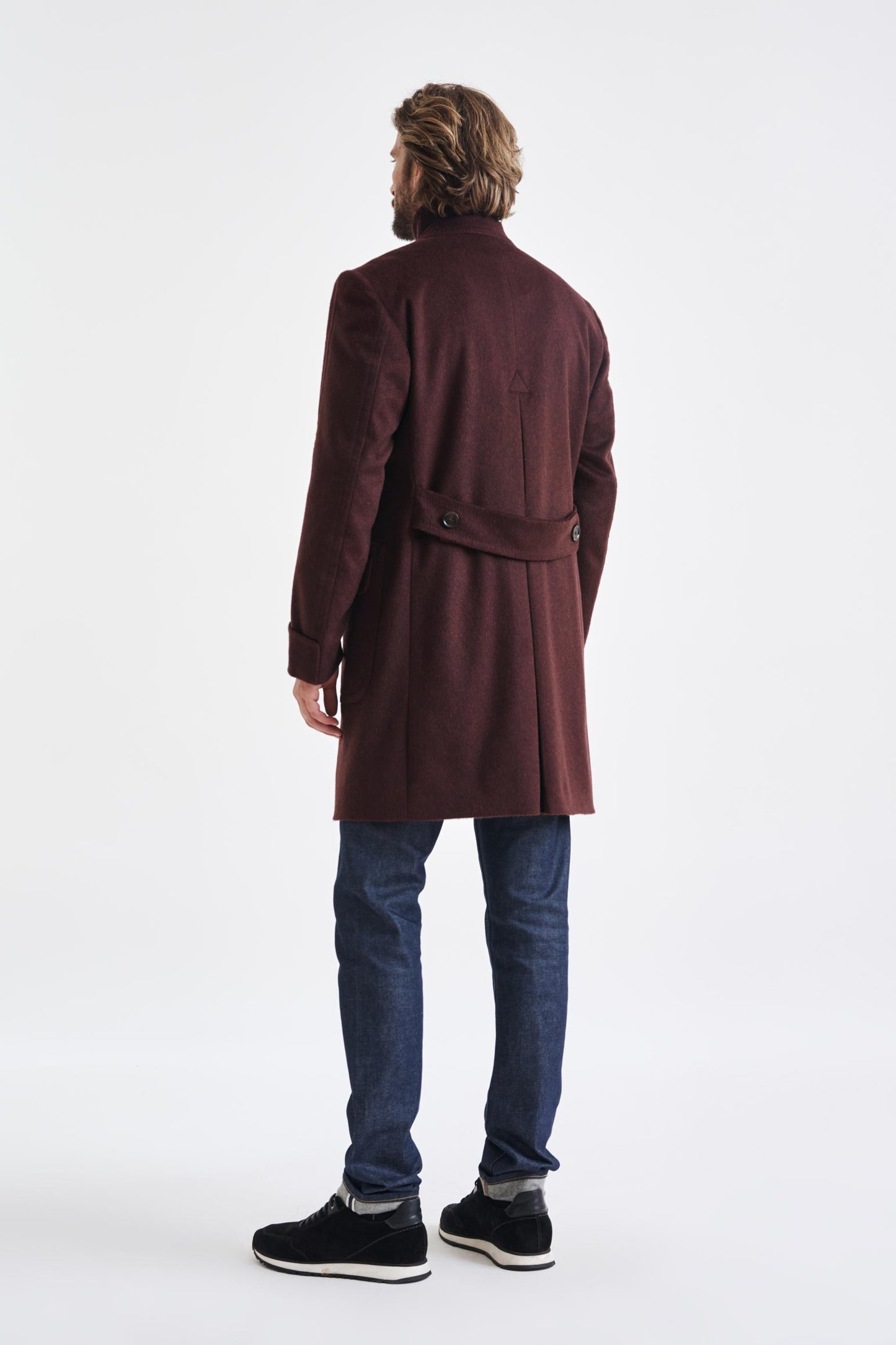Red 100% Cashmere Winchester Overcoat Zeus - View 8