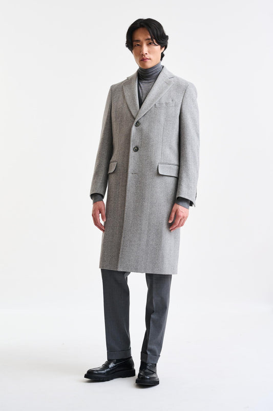 Light Grey 100% Wool Lincoln Overcoat Zeus - Image 2