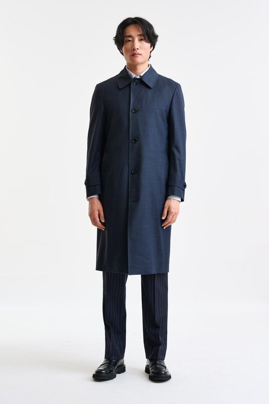 Navy Tech Hybrid Sheffield Overcoat - Image 1