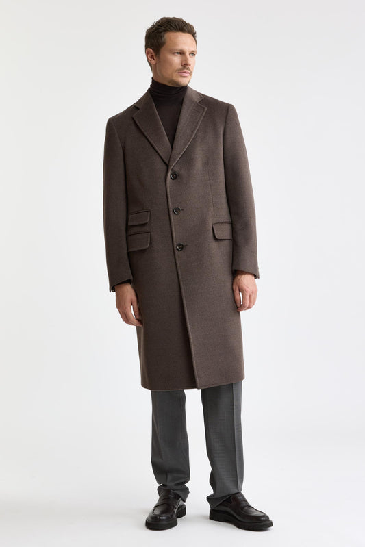 Manteau Hereford Zeus, marron foncé, 100 % laine