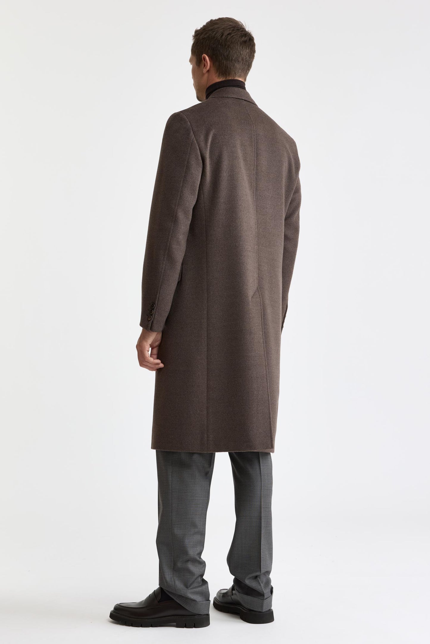 Dark Brown 100% Wool Hereford Overcoat Zeus