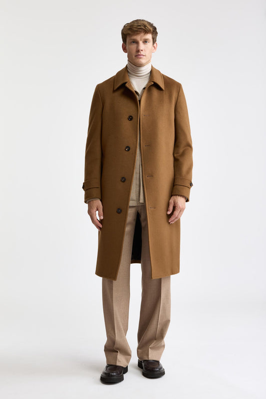 Manteau « Sheffield » Zeus, marron moyen, 100 % cachemire