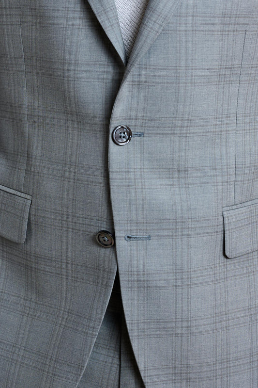 Soho Suit Sleek Light Grey Check - View 7