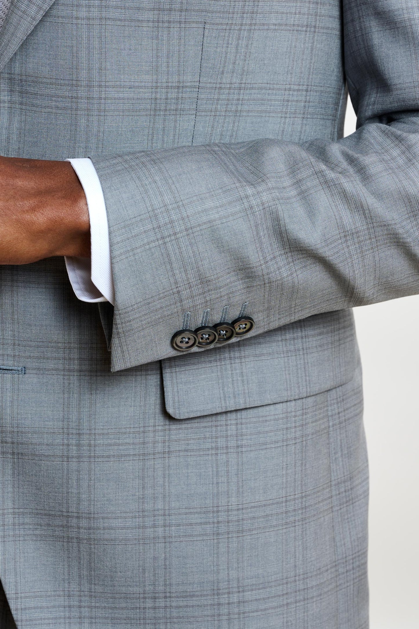 Soho Suit Sleek Light Grey Check