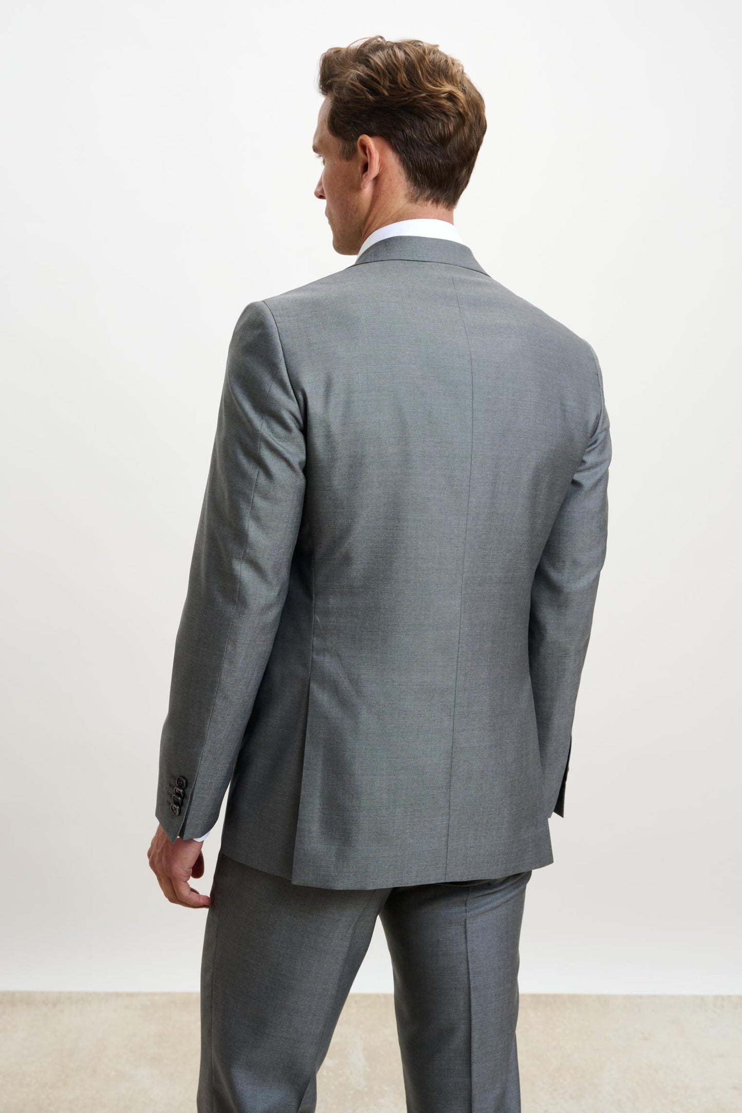Kenton Suit Sleek Plain Light Grey