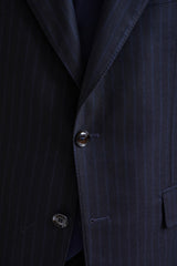 Dark Blue Super 180's Wool Soho Suit Royal Fanfare - View 3