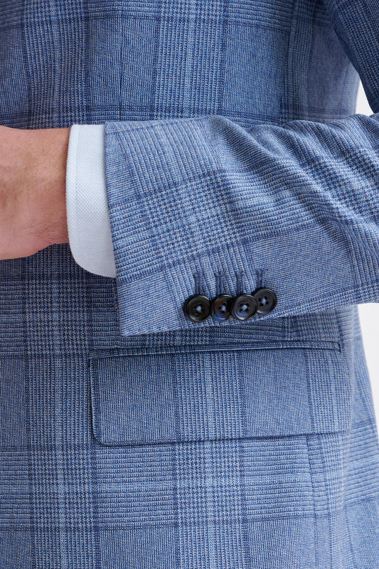 Mid Blue Wool Kenton Suit Lifestyle - View Four