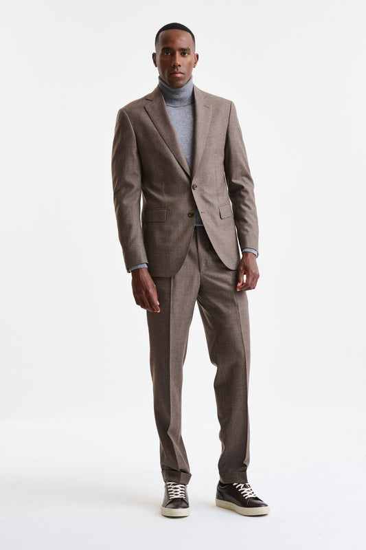 Medium Brown 100% Wool Soho Suit Freestyle - Image 1