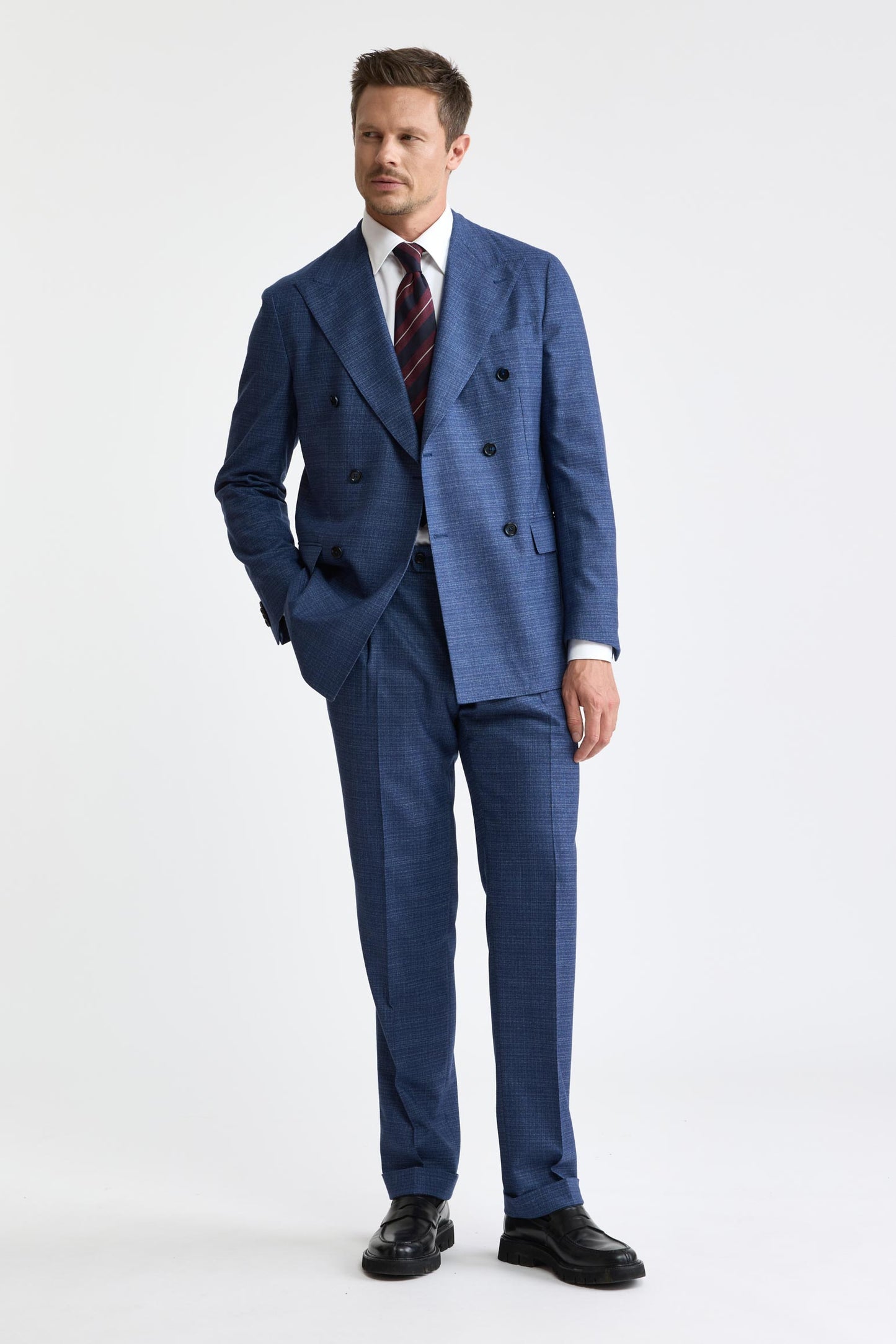 Medium Blue 100% Wool Kenton Jacket Freestyle