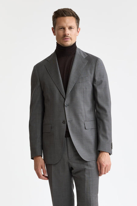 Dunkelgraue Kenton-Jacke aus Wolle Super 120's, Modell „Freestyle“