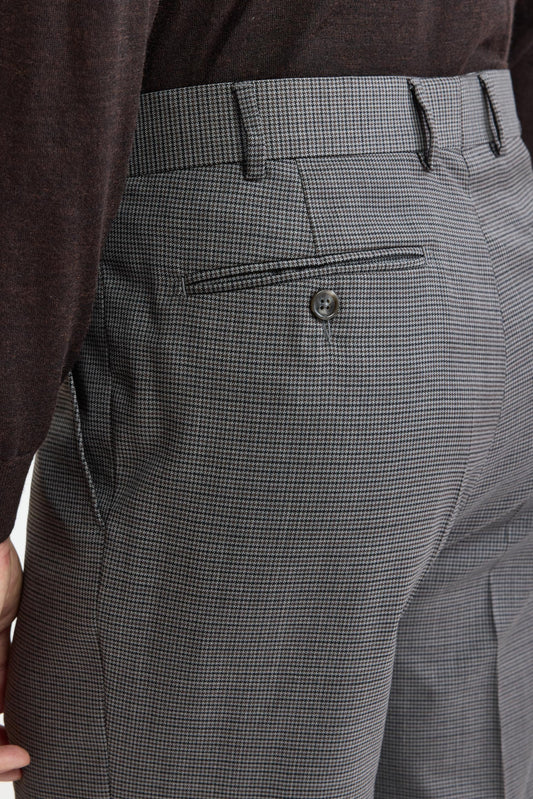 Dark Grey Wool Super 120's Signature Trousers Freestyle