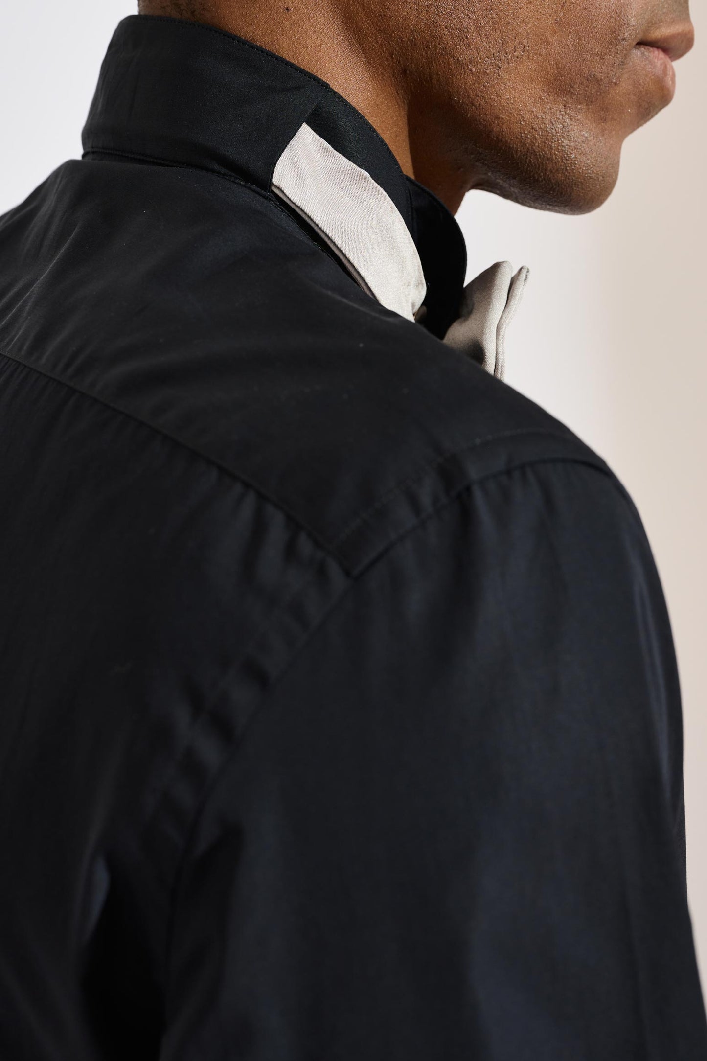 Formal Shirt Poplin Black - View 7