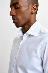 White Pique Formal Shirt - Image 3