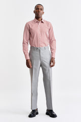 Camisa Formal De Popelín De Algodón A Rayas Rojas Y Blancas