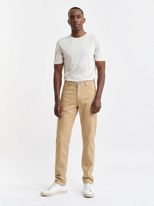 Hellbraune Fünf-Taschen-Hose Cashmere Cotton