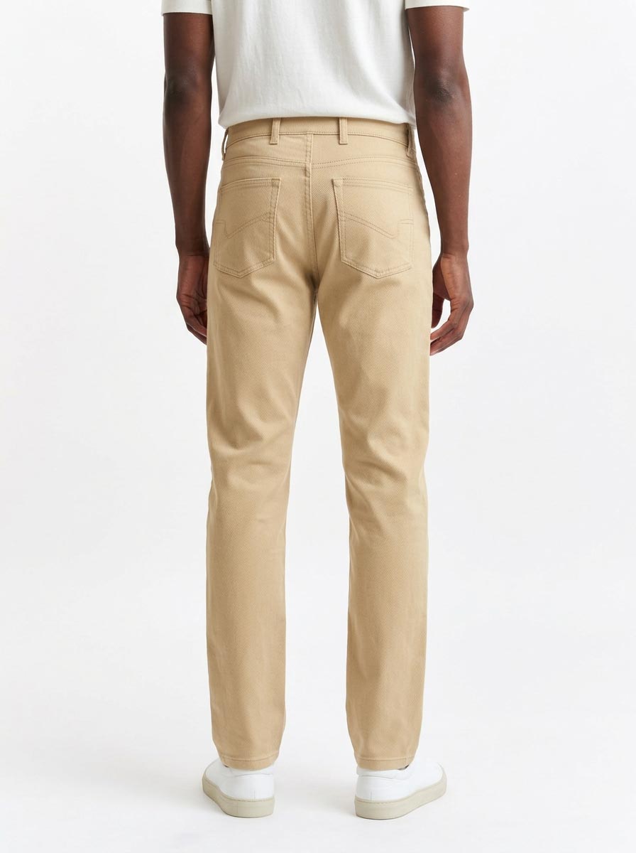 Lichtbruine Vijfzakkenbroek Cashmere Cotton