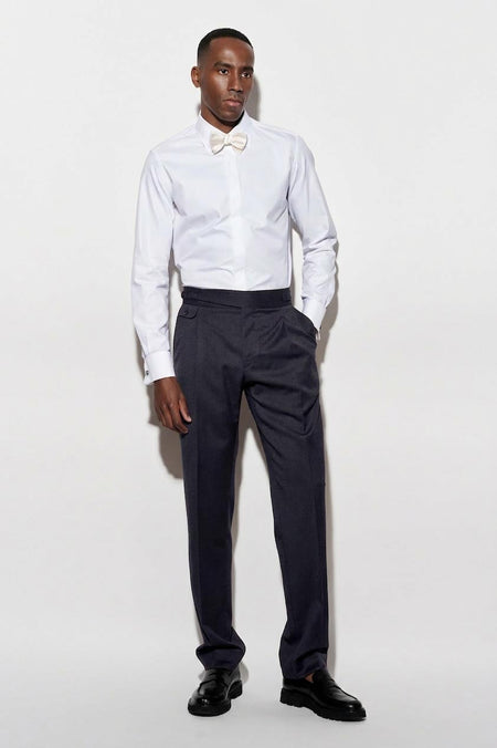 Pantalon Gurkha Bleu Foncé 100% Laine New Deluxe