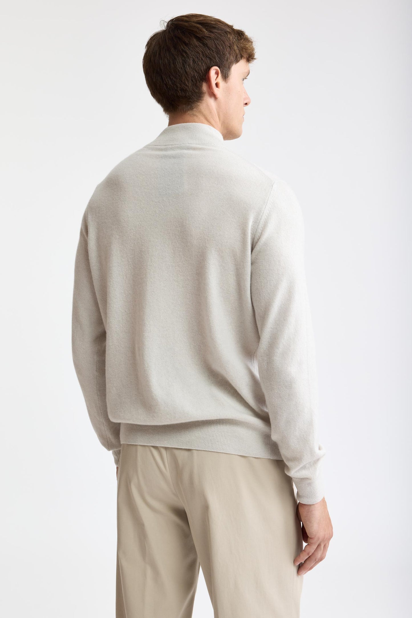 Off-White Evanton-Strickpullover mit Stehkragen aus Wolle und Kaschmir