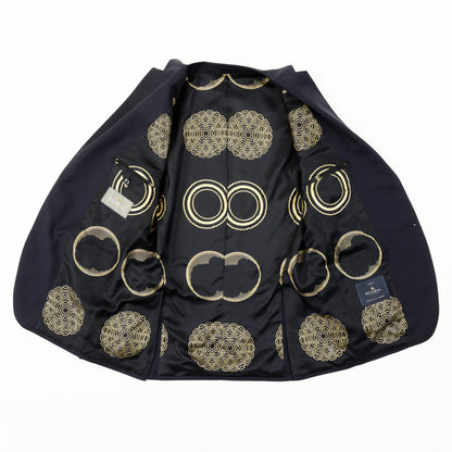 JOHN ARMLEDER PRINT NAVY - Exclusive Lining