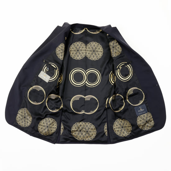 JOHN ARMLEDER PRINT NAVY - Exclusive Lining