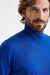 Galactic Blue Cashmere Merino Silk Blend Telford Turtleneck Sweater - View 2