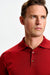 Kendal Silk Knitted Short Sleeve 3 Button Polo Shirt Red - View 2