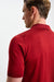 Kendal Silk Knitted Short Sleeve 3 Button Polo Shirt Red - View 5