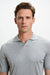 Cawdor Silk Knitted Short Sleeve Open Collar Polo Shirt Grey - View 3