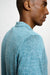 Cawdor Silk Knitted Short Sleeve Open Collar Polo Shirt Turquoise Blue - View 5