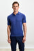 Cawdor Silk Knitted Short Sleeve Open Collar Polo Shirt Navy - View 2
