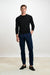 Crewe Silk Long Sleeve Sweater Black - View 1