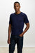 Midnight Blue Silk Penryn Short Sleeve Sweater - View 2