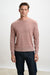 Linen Cotton Contin Knitwear Crew Rust Melange - View 2