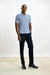 Linen Cotton Kelso Knitwear Polo Blue - View 1