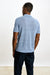 Linen Cotton Kelso Knitwear Polo Blue - View 4