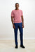 Sefton Linen Cotton Knitwear Crew Red Melange - View 1