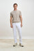 Sefton Linen Cotton Knitwear Crew Beige - View 1