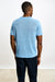 Sefton Linen Cotton Knitwear Polo Cerulean - View 4