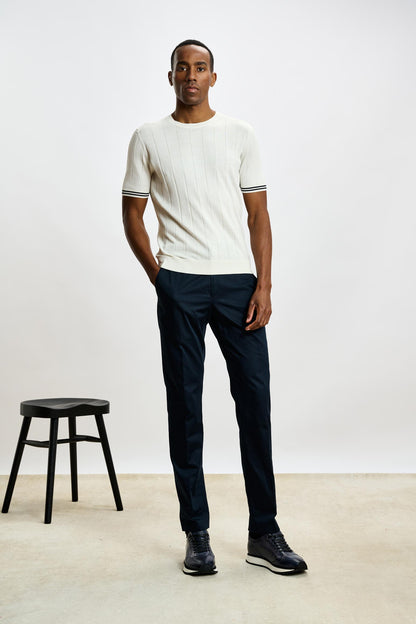 Larne Cotton Knitwear White - View 1