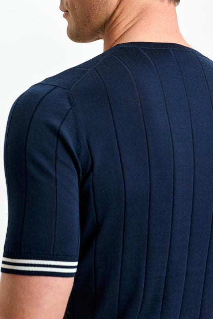 Larne Cotton Knitwear Navy - View 4