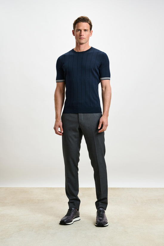 Larne Cotton Knitwear Navy - View 5