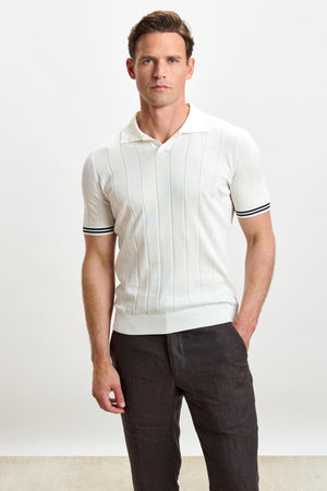 Dawlish Cotton Knitwear White - View 2