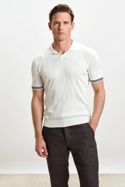 Dawlish Cotton Knitwear White - View 2