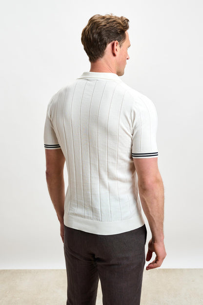 Dawlish Cotton Knitwear White - View 4